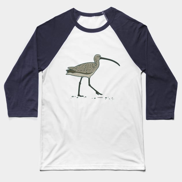 Long-billed curlew Baseball T-Shirt by Katie Nieland Art